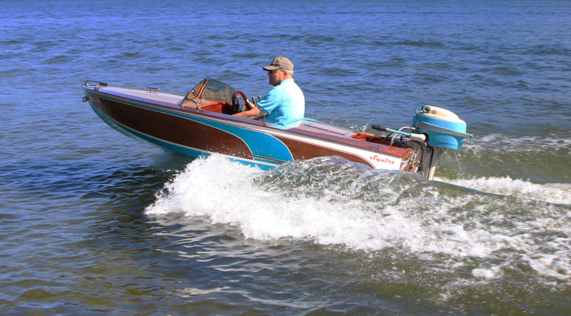 Just picking up speed here, the Squirt, with 20 hp behind it, will get up on plane in 3 or 4 seconds.