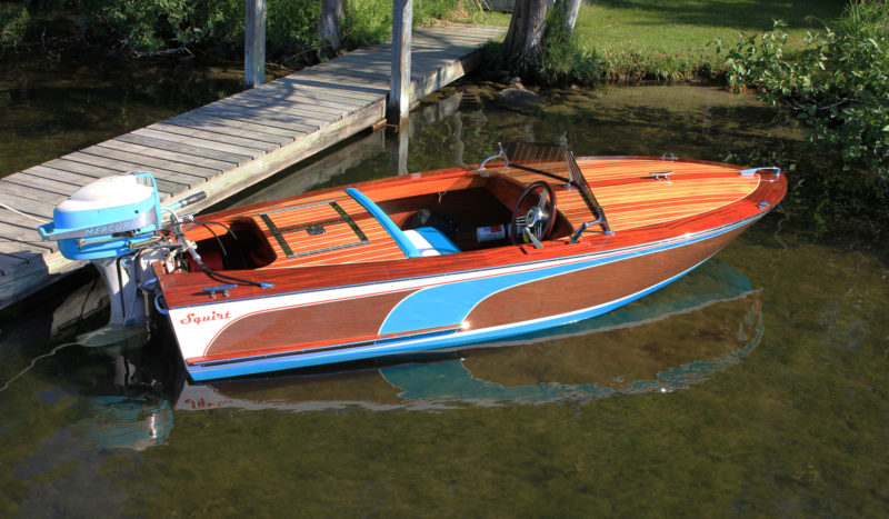 The plans call for fiberglassing the deck, but adding mahogany covering boards and thin decking for appearance's sake, gives the Squirt the look of a classic.